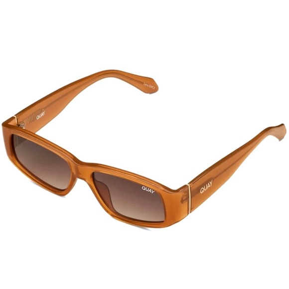 QUAY No Envy Sunglasses Milky Carmel Frame Brown Gradient Lenses NWT - Picture 5 of 13